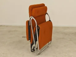 Transat d'intérieur , chaise longue Lama 70's orange