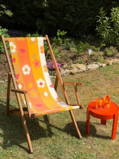 Transat Vintage "Flower Power" – Toile Florale Années 70