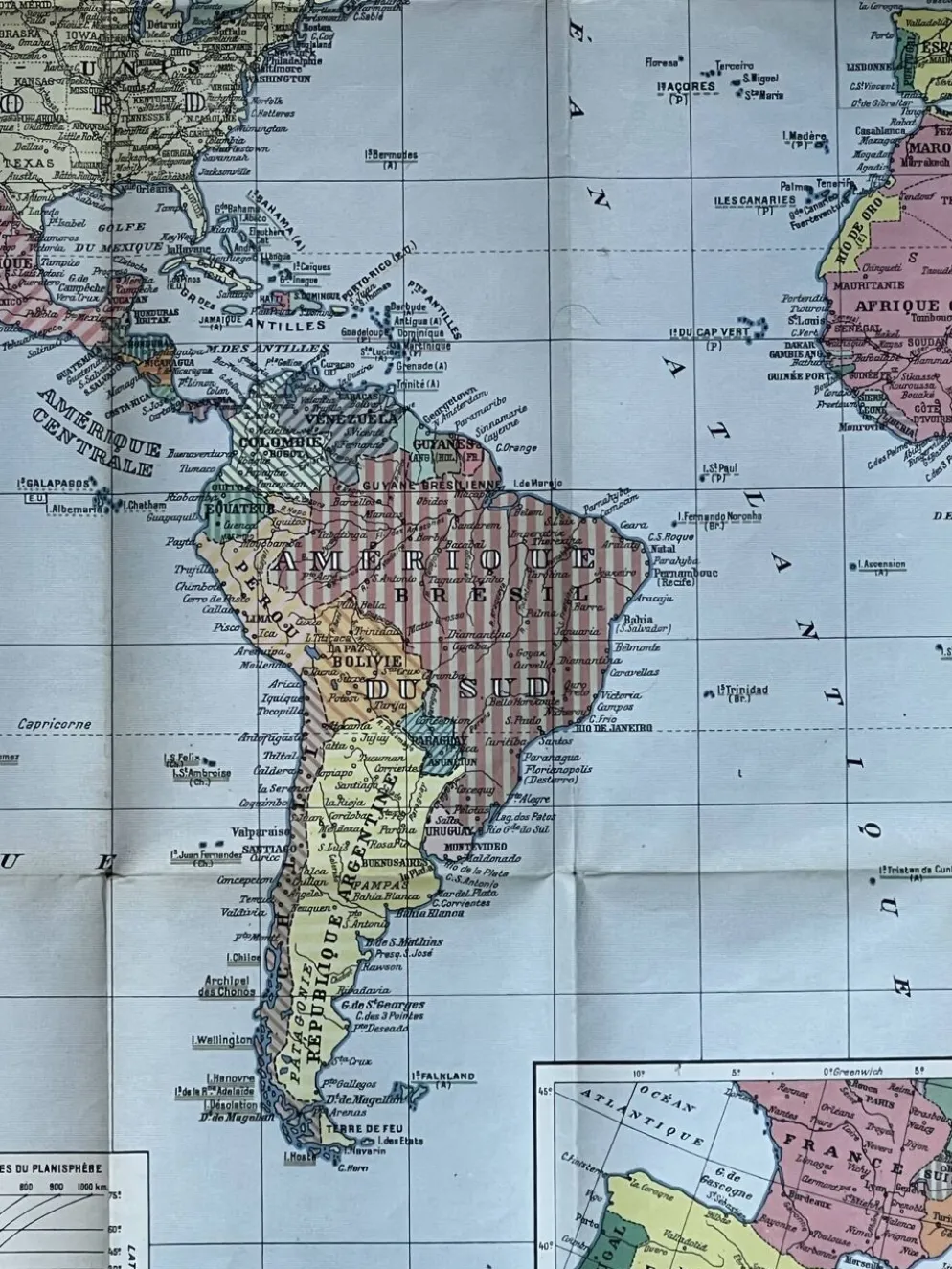 Tres grande carte mondiale 104x74cm
