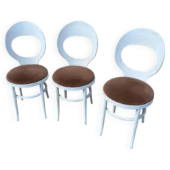 Trio chaise baumann mouette blanches