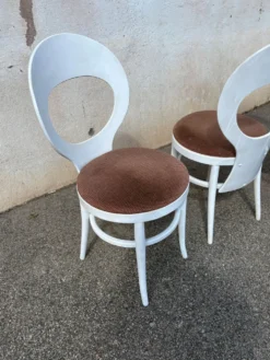 Trio chaise baumann mouette blanches