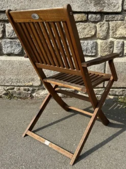 Trio de Fauteuils Pliants en Bois d'Acacia – Mobilier de Jardin Signé Deuba