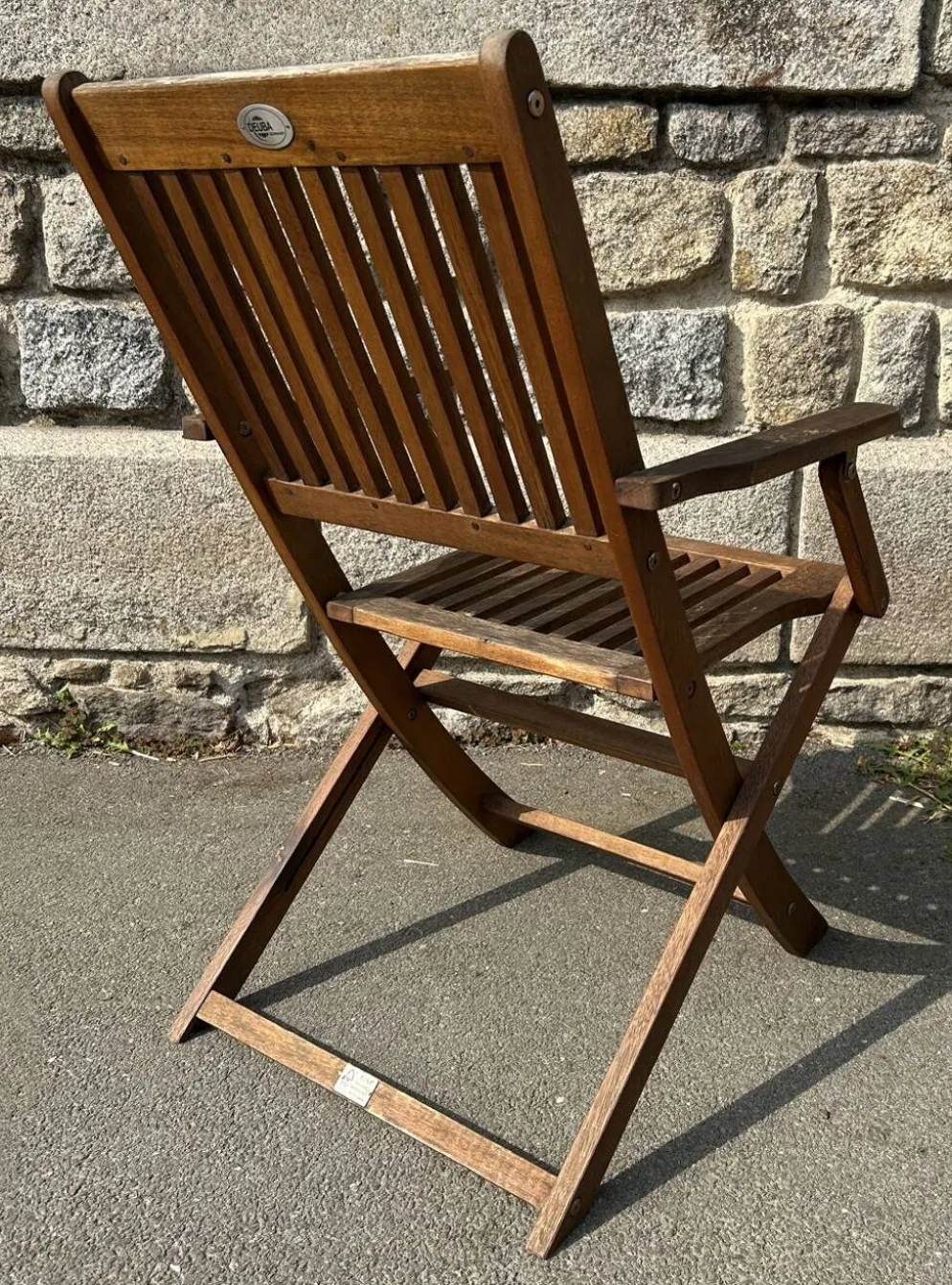 Trio de Fauteuils Pliants en Bois d'Acacia – Mobilier de Jardin Signé Deuba
