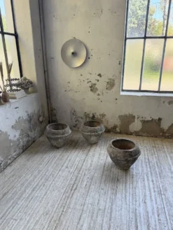 Trio de pots jardinières pierre et ciment début 1900