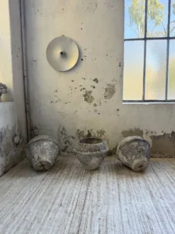 Trio de pots jardinières pierre et ciment début 1900