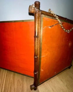 Triptyque Miroir Barbier Asie bambou 1865