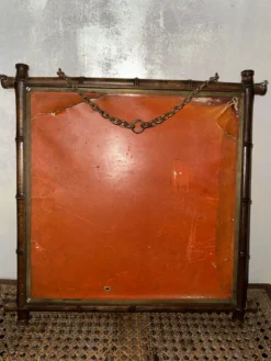 Triptyque Miroir Barbier Asie bambou 1865