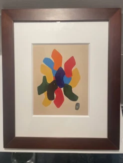 Triptyque peinture abstraite - Auguste Perrin - 1972