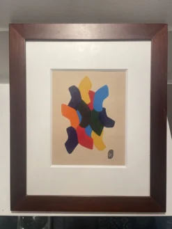Triptyque peinture abstraite - Auguste Perrin - 1972