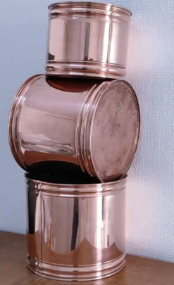 trois cache-pot cylindre design scandinave années 80
