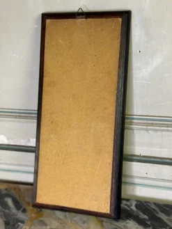 Trois carreaux de Delft manganèse formant un portrait de paon, XVIIIème siècle