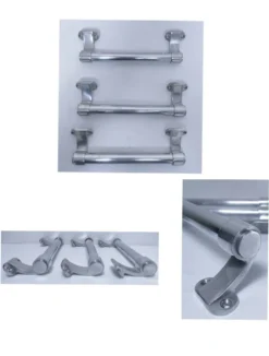 trois longues poignées boutique aluminium milieu xxème