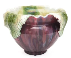 Très grand Cache-pot majolique Art Nouveau