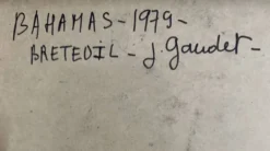 Très grand collage surréaliste encadré d’Alain Gaudet 1979