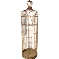 Très Grande cage à oiseaux décorative en métal -