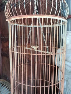 Très Grande cage à oiseaux décorative en métal -