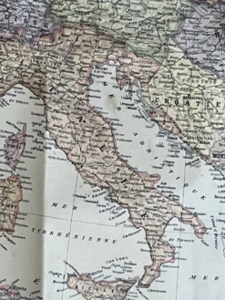 Très grande carte 93x73 : Europe Physique et Politique, imprimée par L