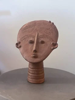 Tête Ashanti en terre cuite (Ghana)