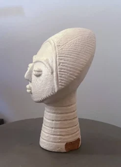Tête Ashanti en terre cuite (Ghana)