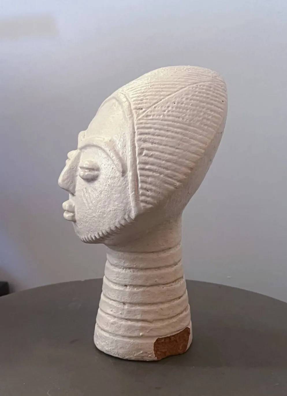 Tête Ashanti en terre cuite (Ghana)