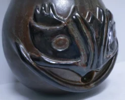 tête céramique émaillée murale pièce unique