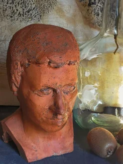 Tête de jeune homme modelage d'artiste original