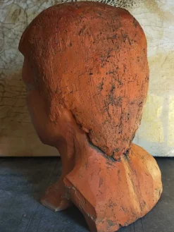 Tête de jeune homme modelage d'artiste original