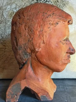 Tête de jeune homme modelage d'artiste original