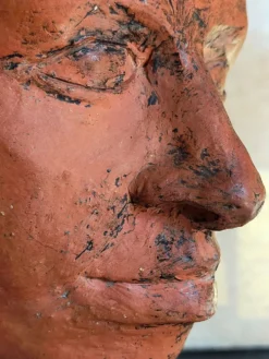 Tête de jeune homme modelage d'artiste original
