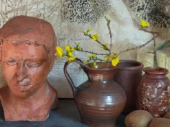 Tête de jeune homme modelage d'artiste original