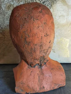 Tête de jeune homme modelage d'artiste original
