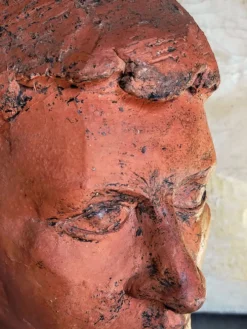 Tête de jeune homme modelage d'artiste original