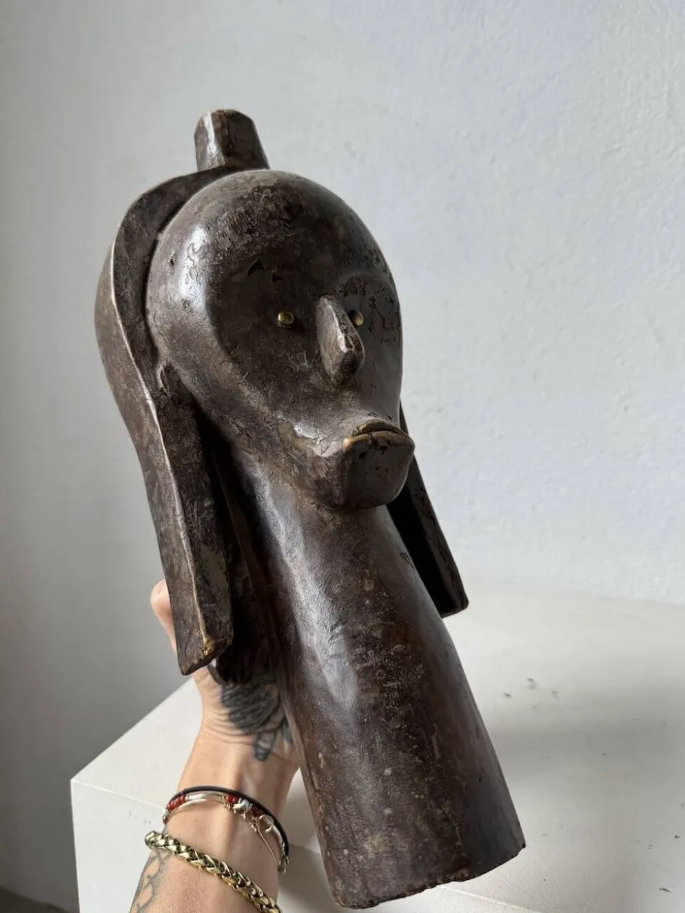 Tête de reliquaire africaine Fang