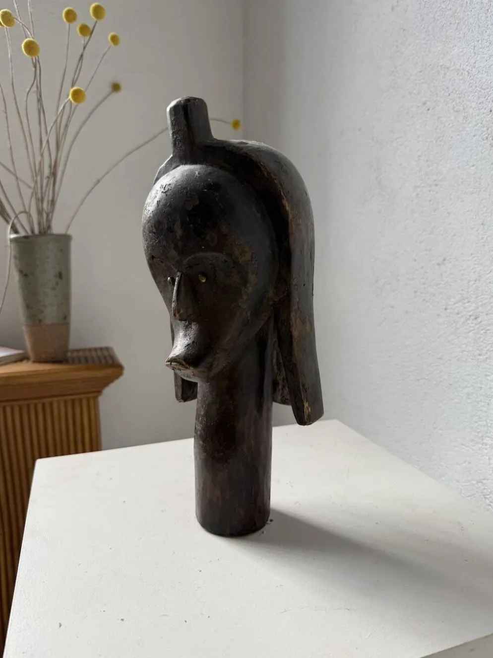 Tête de reliquaire africaine Fang