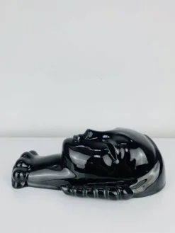 Tête en céramique art déco par Eduard Hermanutz, Villeroy & Boch, masque