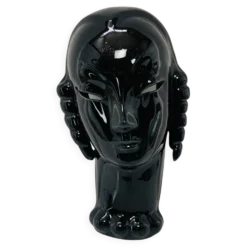 Tête en céramique art déco par Eduard Hermanutz, Villeroy & Boch, masque