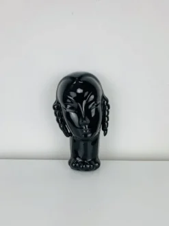 Tête en céramique art déco par Eduard Hermanutz, Villeroy & Boch, masque