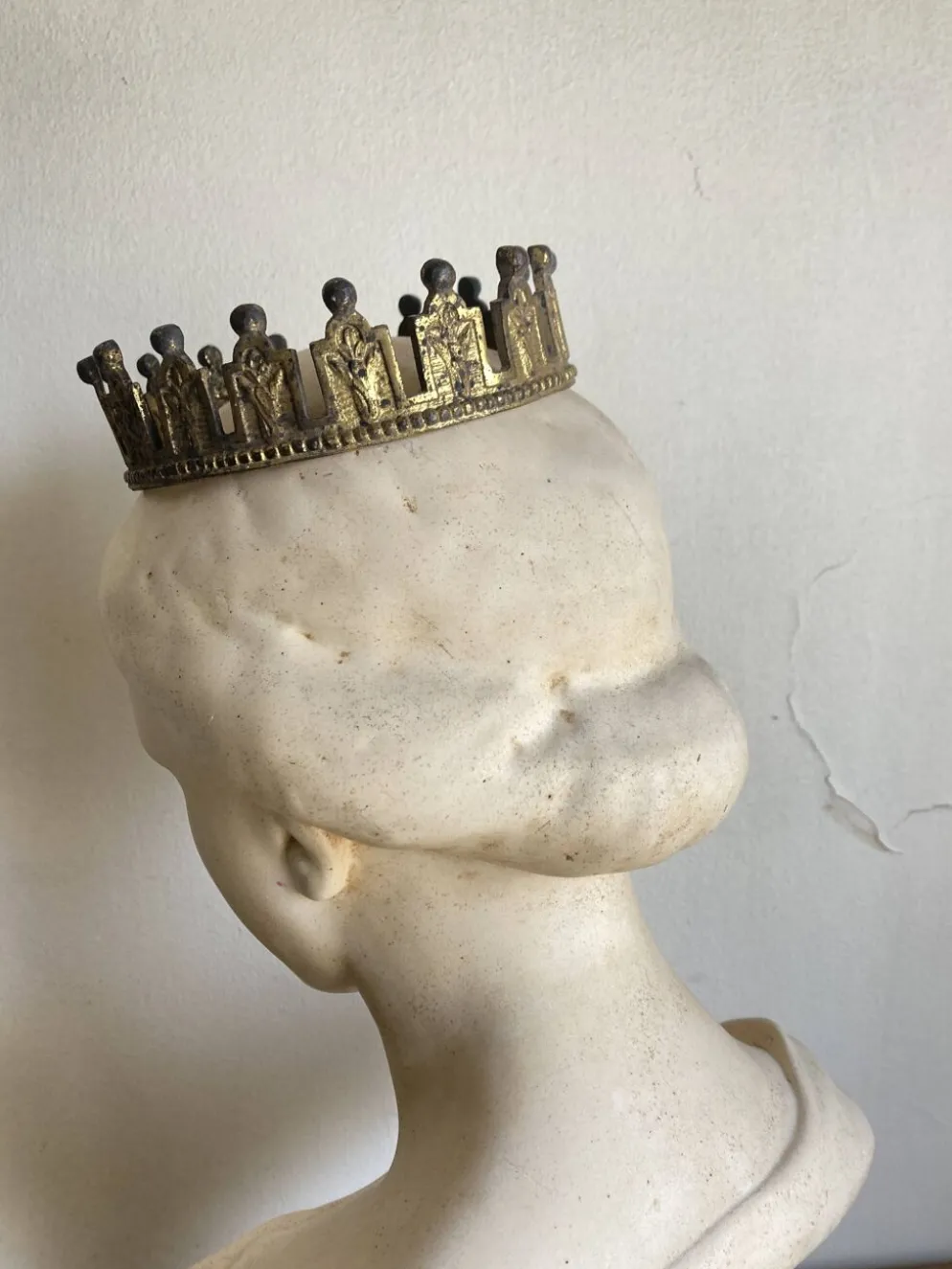 Tête en plâtre dite de Wicar, Italie Renaissante 17e musée du Louvre