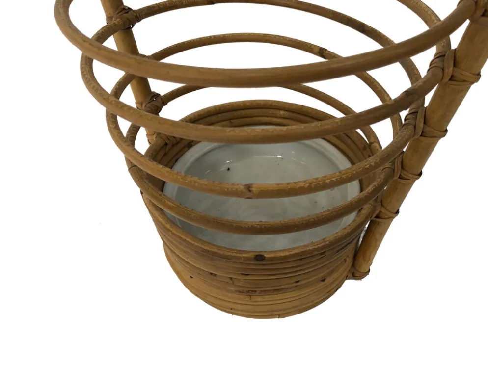 Umbrella holder in ratan, France, 1970