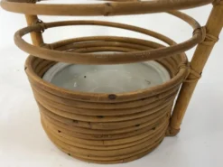Umbrella holder in ratan, France, 1970