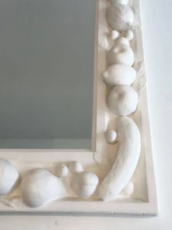 Unique miroir décoratif en plâtre à décors de fruits