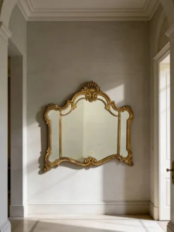 Un miroir mural vénitien spectaculaire, du milieu du 19e siècle.