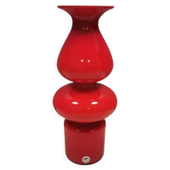 Un vase Carnaby extrêmement rare de couleur rouge corail par Per Lütken 1968.