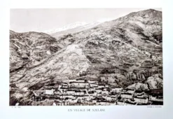 Un village de Soulane, Pyrénées, planche photo imprimée en 1937.
