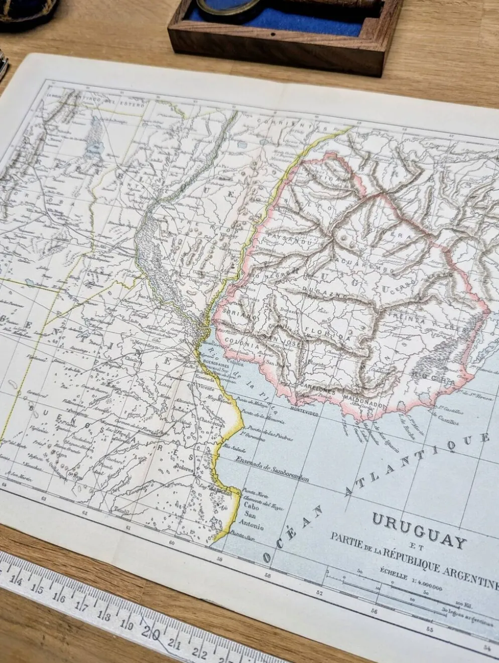 Uruguay, carte d'époque, 1887, Authentique.