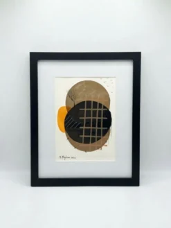 Œuvre originale abstraite encadrée – Composition contemporaine