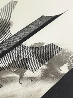 Œuvre originale sur papier signée Eugène Eechaut, réalisée à l’encre et encadrée, 1973