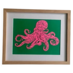 Œuvre papier de couleur le poulpe