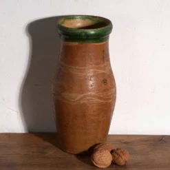 Vase ancien en céramique vernissée – Europe centrale, vers 1920