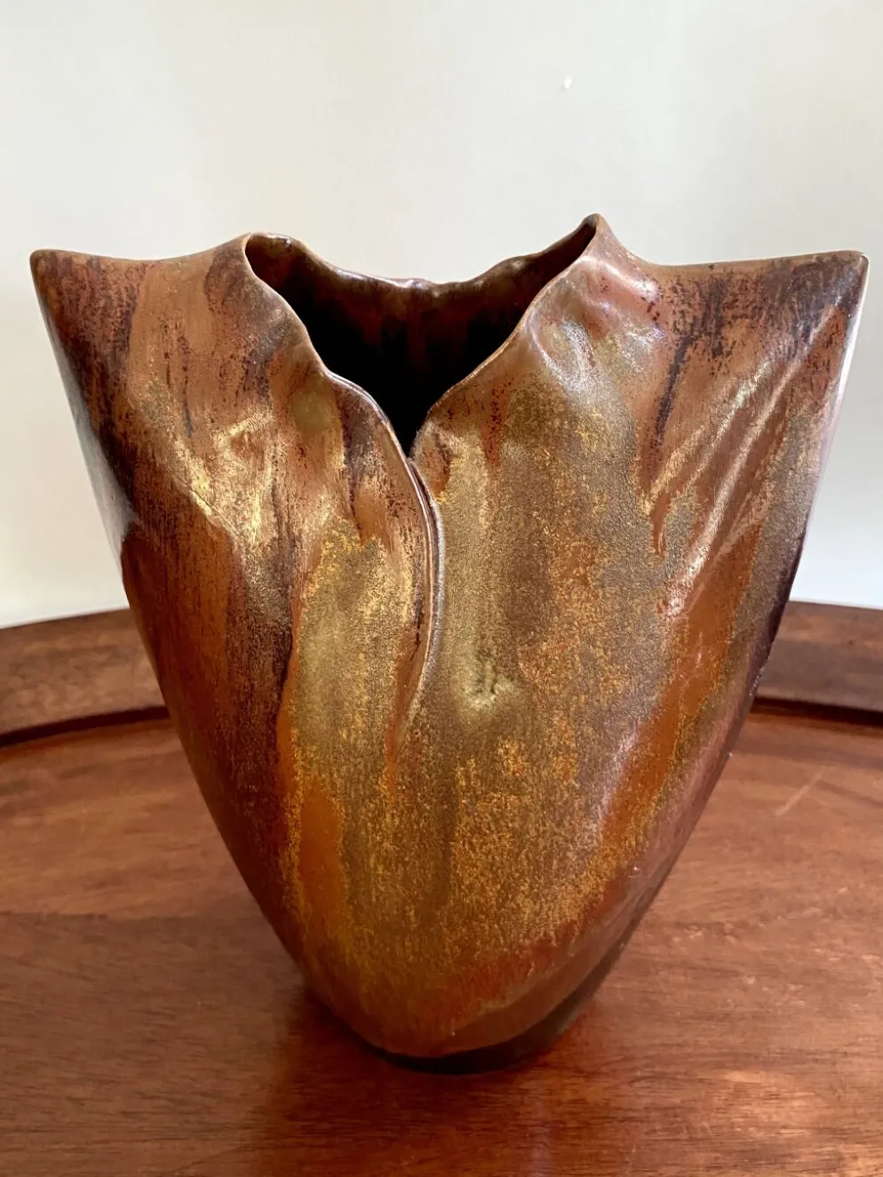 Vase argile émaillée, 20 cm